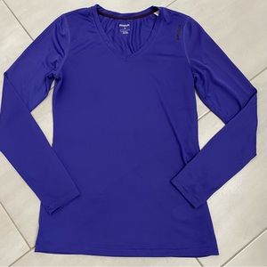 REEBOK purple long sleeve workout top size S